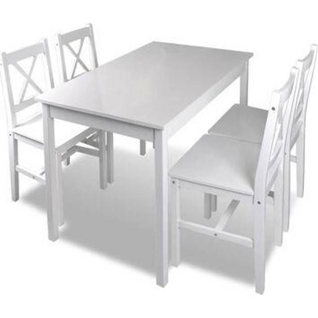vidaXL 5 Piece Dining Set White