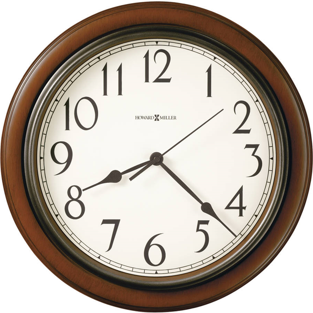 Kalvin Large 38.74cm Wall Clock - Medium Brown Cherry (38.74cm W X 38.74cm H X 3.81cm D)