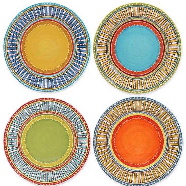 Certified International Valencia Dinner Plates Set of 4  1125  Multicolor