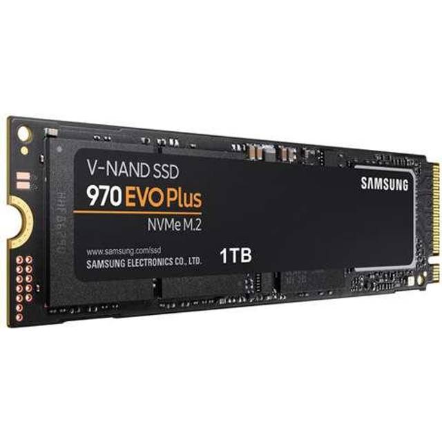 Samsung 970 EVO Plus-serien - 1 TB PCIe NVMe - M.2 Intern SSD (MZ-V7S1T0B/AM), Solid State-hårddisk