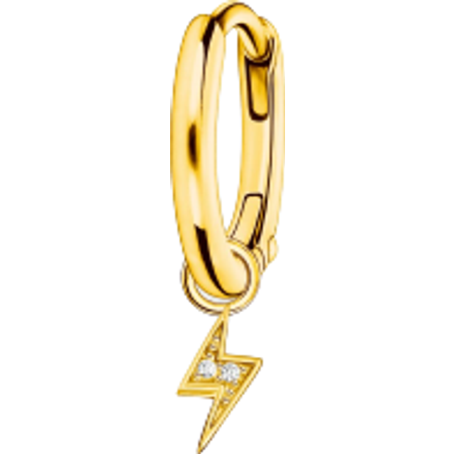 Thomas Sabo Damer enkel kreol guld blixt zirkonia 925 sterlingsilver CR705-414-14