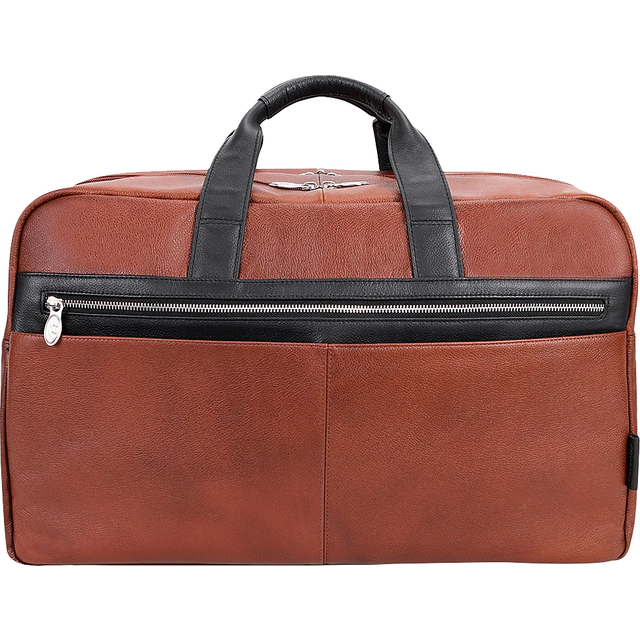 "U Series | WELLINGTON | 21"""" Leather  Two-tone  Dual-Compartment  Lapt"