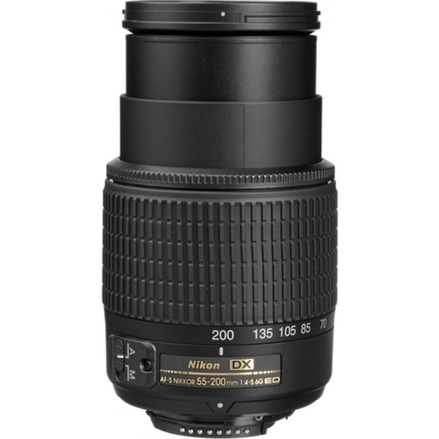 Nikon AF-S DX Zoom Nikkor ED 55-200mm F4-5.6G black For Nikon DX format only