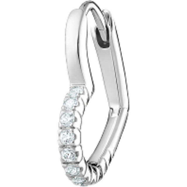 THOMAS SABO Silver Heart Shaped Single Hoop Earring For Women - silver