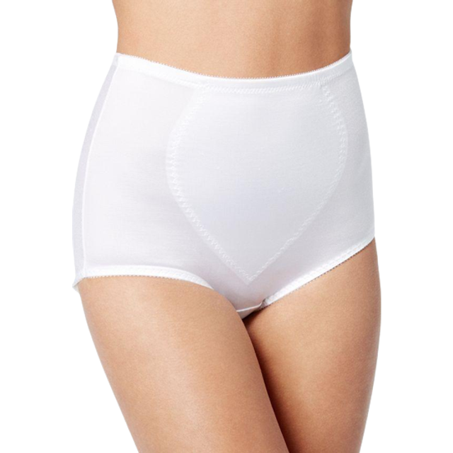 Bali womens Jacquard Mesh Tummy Panel Firm Control 2-pack Fajas Dfx710 shapewear briefs  White Garment/White Garment  XX-Large US