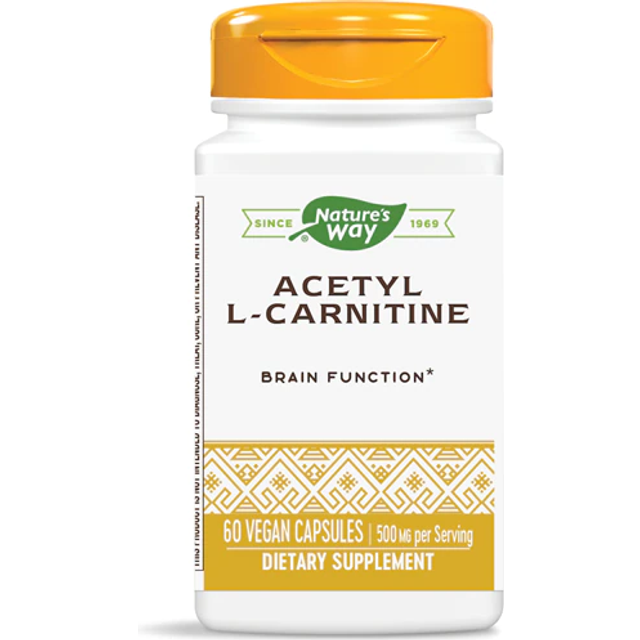 Nature's Way, Acetyl l-Carnitine, 500 mg, 60 Veggie Capsules