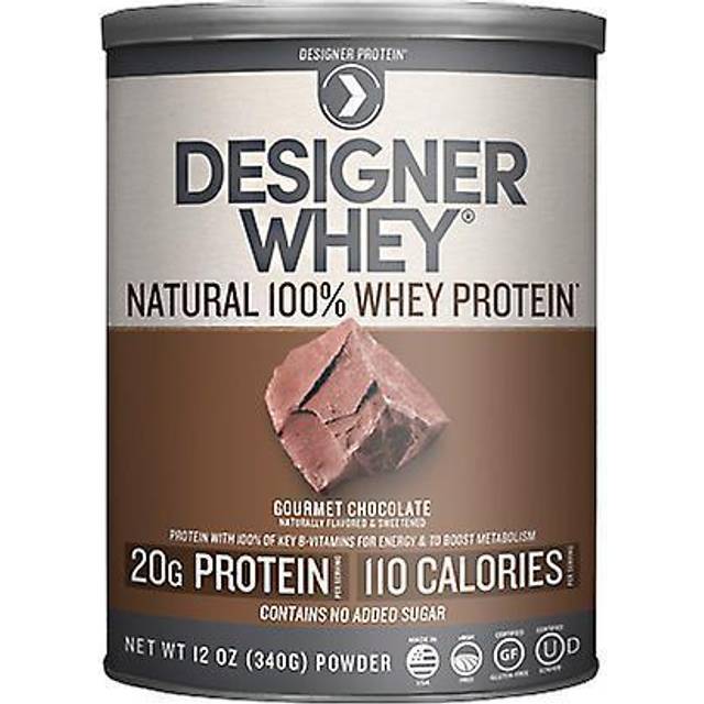 Designer Wellness  Designer Whey  Natural 100% Whey Protein Powder  Gourmet Chocolate  12 oz (340 g)
