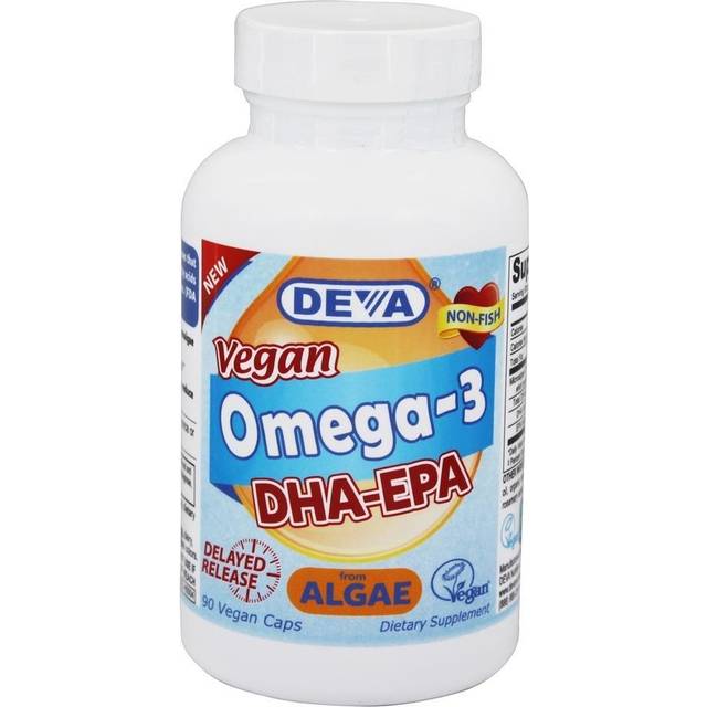Deva  Vegan Omega-3 DHA-EPA  Delayed Release  200 mg  90 Vegan Caps