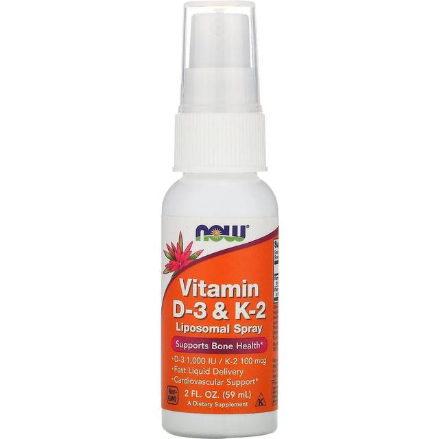 NOW Foods Vitamin D-3 & K-2 Liposomal Spray 1,000 IU/100 mcg 2oz