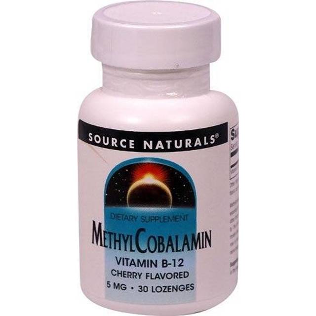 Source Naturals  MethylCobalamin  Cherry  5 mg  30 Lozenges