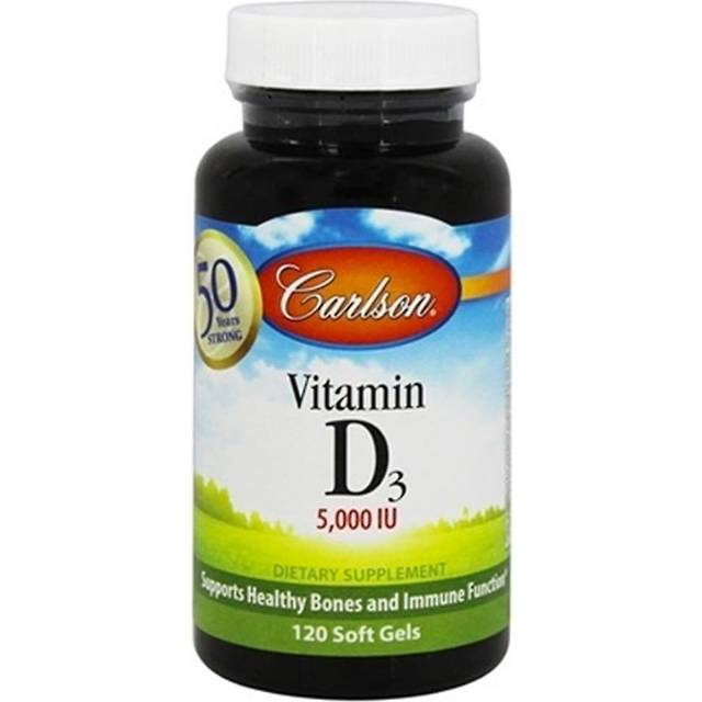Carlson  Vitamin D3  125 mg (5 000 IU)  120 Soft Gels