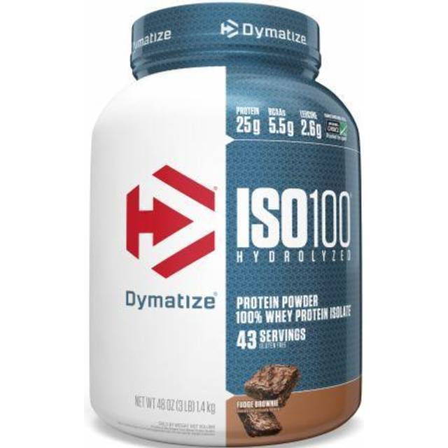 Dymatize  ISO100® Hydrolyzed  100% Whey Protein Isolate  Fudge Brownie  3 lb (1.37 kg)