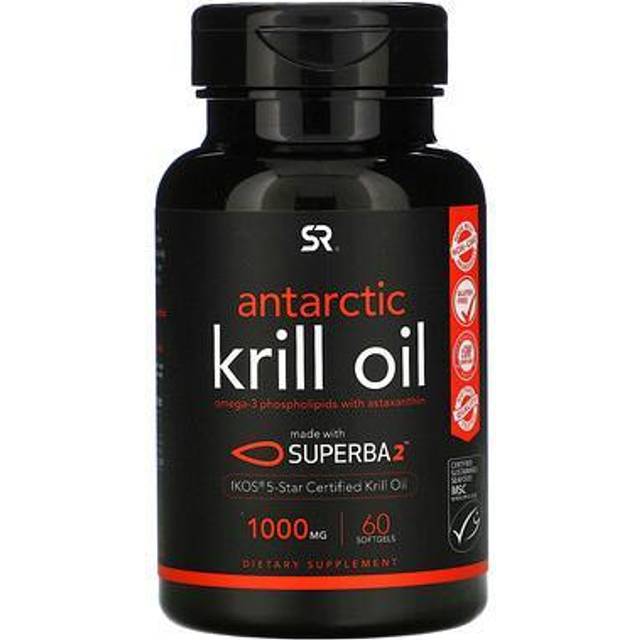 Sports Research  Omega-3 Krill Oil  Double Strength  1 000 mg  60 Softgels