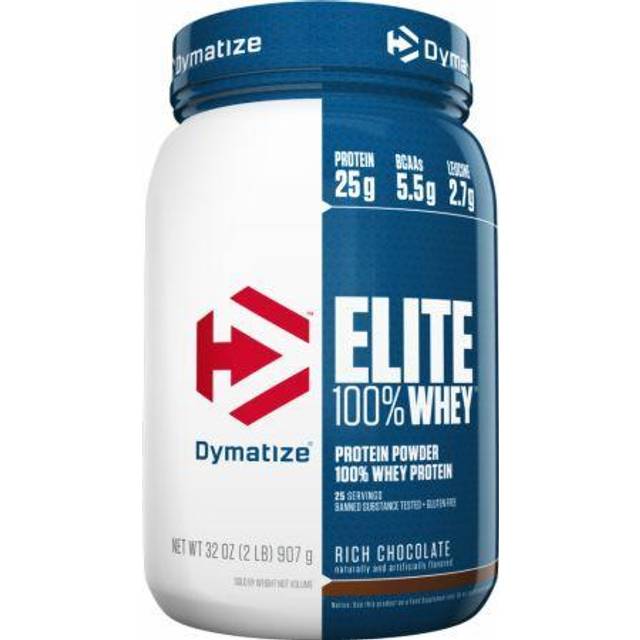 Dymatize  Elite 100% Whey Protein Powder  Rich Chocolate  2 lbs (907 g)