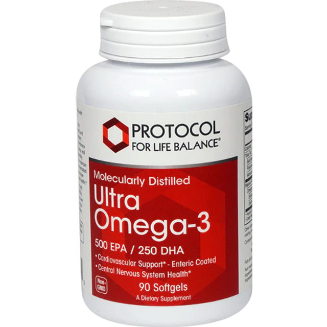 Protocol for Life Balance  Ultra Omega-3  500 EPA / 250 DHA  90 Softgels