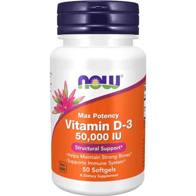 NOW Vitamin D-3 50000 IU - 50 Softgels