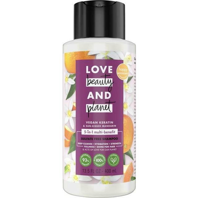 Love Beauty and Planet Silicone-Free Nourishing Sun-Kissed Mandarin 5-in-1 Vegan Shampoo with Biotin 13.5 fl oz