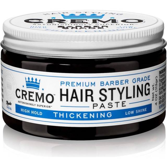 Cremo Premium Barber Grade Hair Styling Thickening Paste, High Hold, Low Shine, 4 Oz