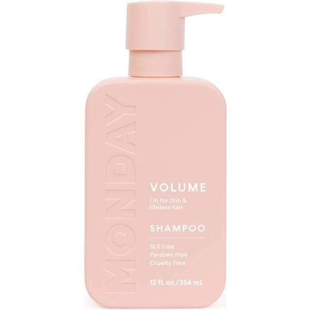 MONDAY HAIRcARE Volume Shampoo 12oz for Thin  Fine  and Oily Hair  Made from coconut Oil  ginger Extract   Vitamin E  100 Recyclable Bottles 350ml  Pi