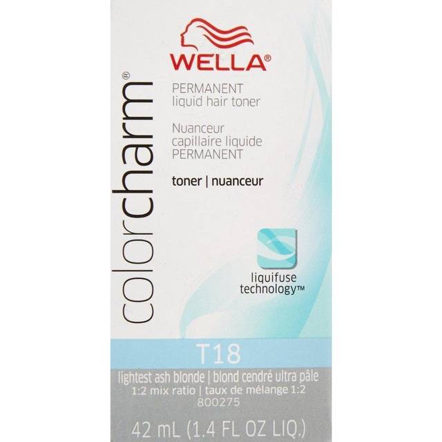 Wella T18 Color Charm Permanent Liquid Hair Toner - Lightest Ash Blonde