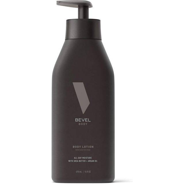 Bevel All Day Body Lotion for Men with Shea Butter and Argan Oil  Lightweight Formula Softens and Smoothes Skin  16 Oz (Packaging May Vary)