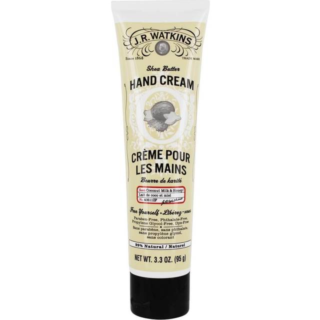 J.R. Watkins Natural Shea Butter Hand Cream, Coconut, 3.3 Ounce