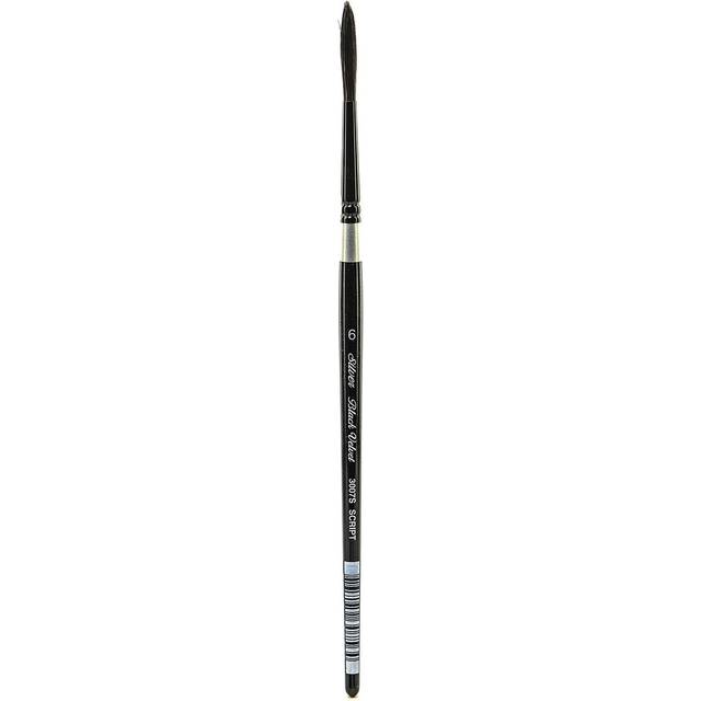 Silver Brush Limited 3007S6 Black Velvet Script Liner Watercolor Paint