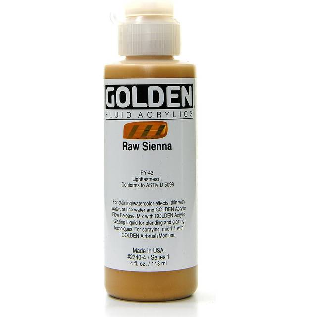 Golden Fluid Acrylic Paint 118ml Raw Sienna