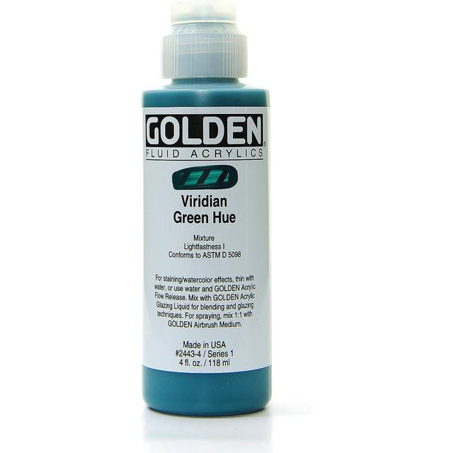 Golden : Fluid : Acrylic Paint : 119ml (4oz) : Viridian Green Hue