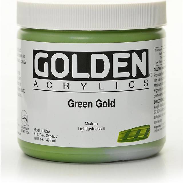 Golden : Heavy Body : Acrylic Paint : 473ml (16oz) : Green Gold