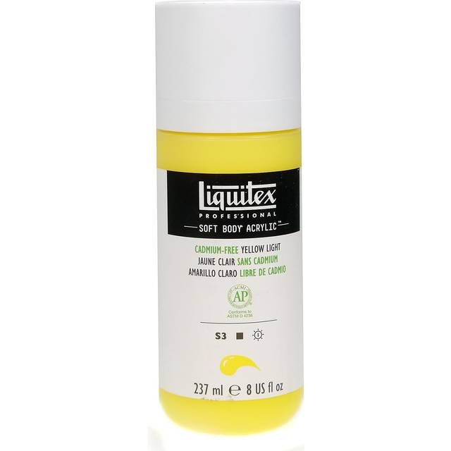Liquitex Soft Body Acrylic 237ml - Cadmium-Free Yellow Light Series 3 - Cadmium-Free Yellow Light - Series 3