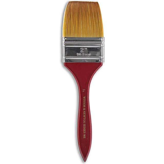 "Winsor & Newton Series 965 Golden Nylon & Natural Hair Short Handle Brush-Wash 2"""""""""