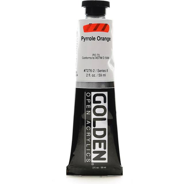 Golden : Open : Slow Drying Acrylic Paint : 59ml (2oz): Pyrrole Orange VIII