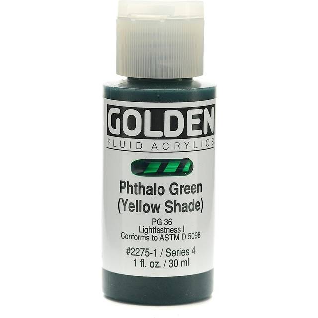 Golden : Fluid : Acrylic Paint : 30ml (1oz) : Phthalo Green Yellow Shade