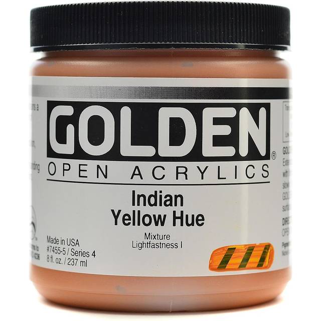 Golden : Open : Slow Drying Acrylic Paint : 237ml (8oz): Indian Yellow Hue IV