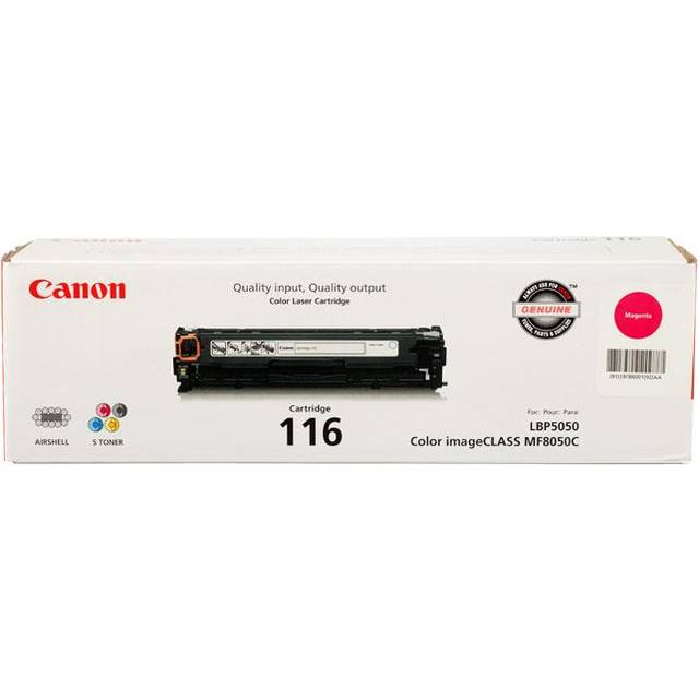 Canon 116 Toner Cartridge - Magenta - Laser - 1500 Page - 1 Each