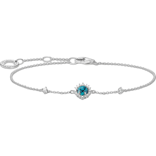 THOMAS SABO, Bracelets, female, Gray, ONE SIZE, Sterling Silver Turquoise Zirconia Bracelet