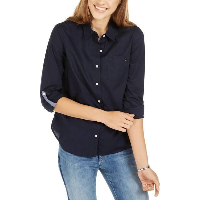 Tommy Hilfiger Solid Roll Tab Sky Captain XS (US 0-2)