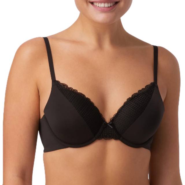 Maidenform kvinnors komfort devotion utsmyckad extra täckning BH, Svart, 80C