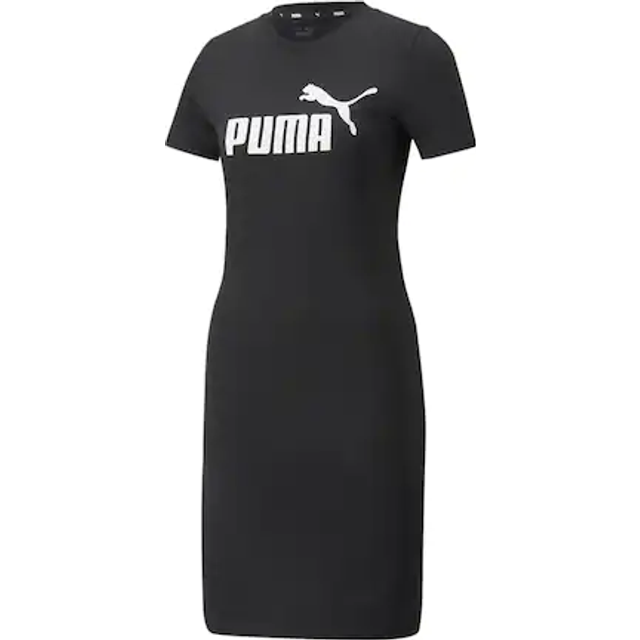 PUMA Women's Essentials Slim Tee Dress  Black  Large