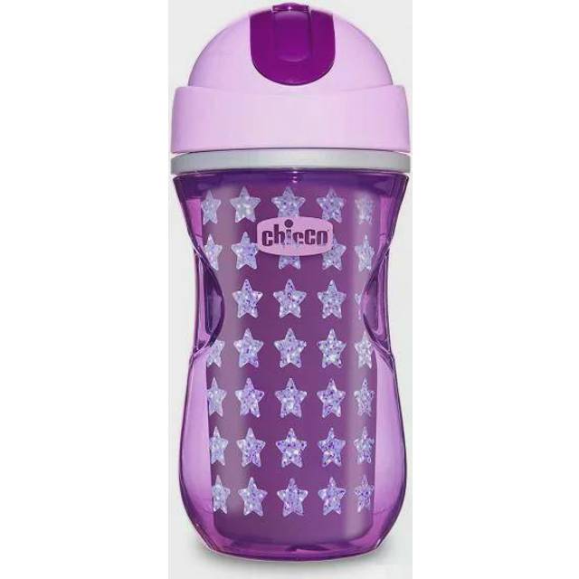 Chicco insulated sport cup with soft straw purple 266 ml 14m+