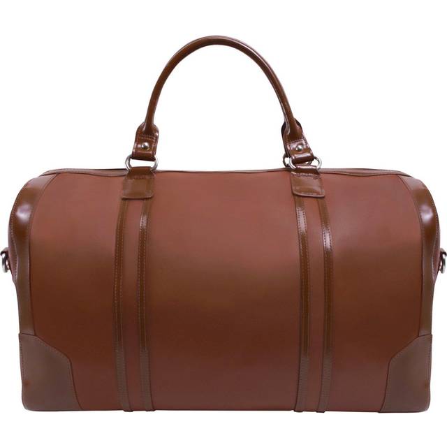Mcklein 88194 20 in. Kinzie Carry-All Leather Duffel, Brown