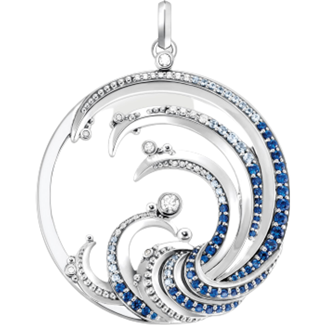 THOMAS SABO Ladies Blue Wave Loose Pendant PE930-644-1 - Silver