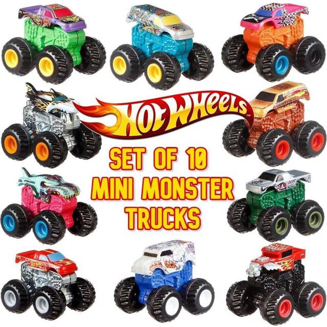 Hot Wheels Monster Trucks Set of 10 MINIS Vehicles Series 2 - NEW & BOXED!
