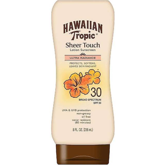 Hawaiian Tropic Sheer Touch, Lotion Sunscreen Ultra Radiance SPF 30, 8 oz (Pack of 2)