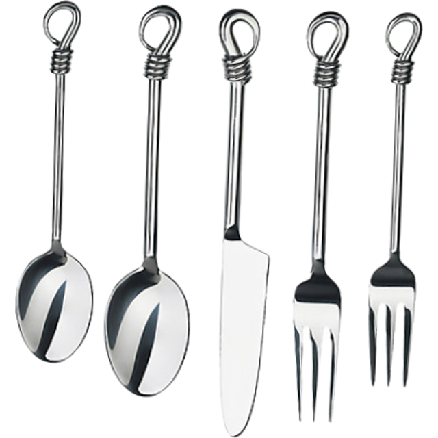Gourmet Settings 20-piece Silverware Twist Collection Polished Stainle