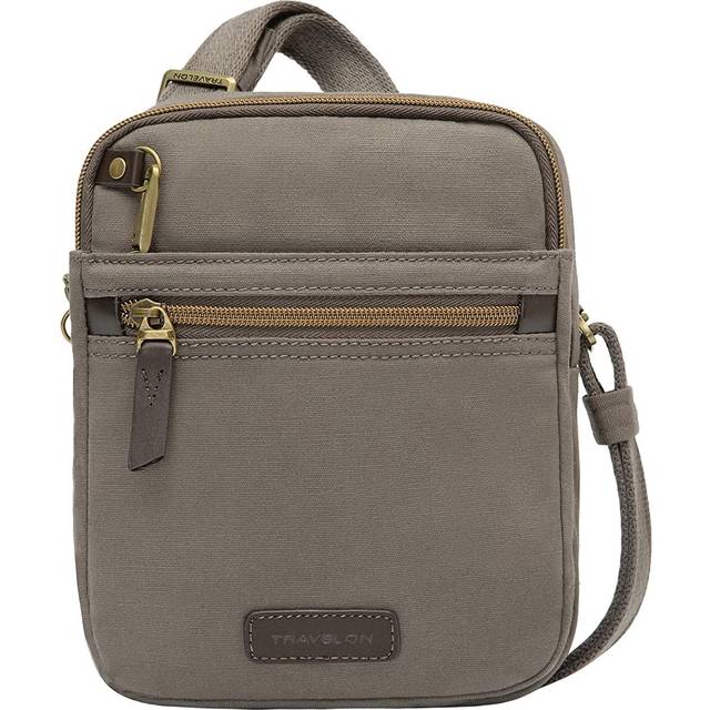 Travelon: Anti-Theft Courier Small N/s Slim Travel Bag - Stone Gray
