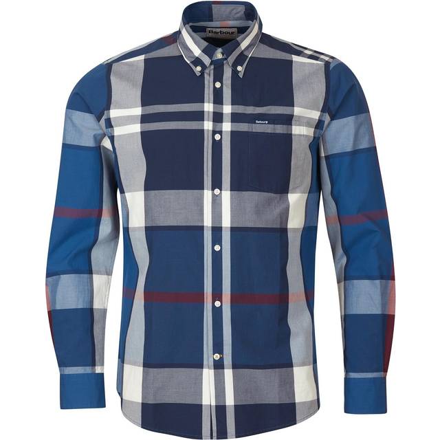 Barbour, Casual Shirts, male, Blue, S, Mens Tailored Harris Shirt - Summer Navy