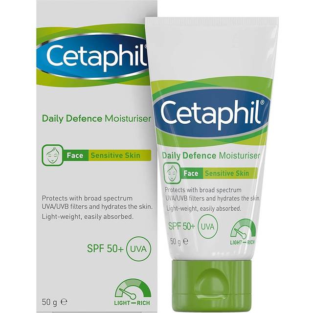 Cetaphil, Daily Facial Moisturizer with Sunscreen, SPF 50+, Fragrance Free, 1.7 fl oz (50 ml)