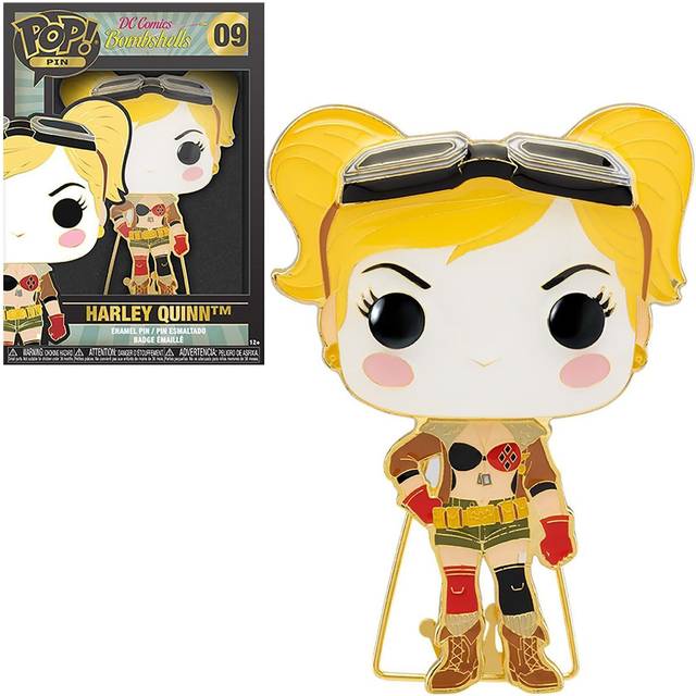 Funko Loungefly Pop Pins Enamel Badge Character With Stand - #10 Harley Quinn